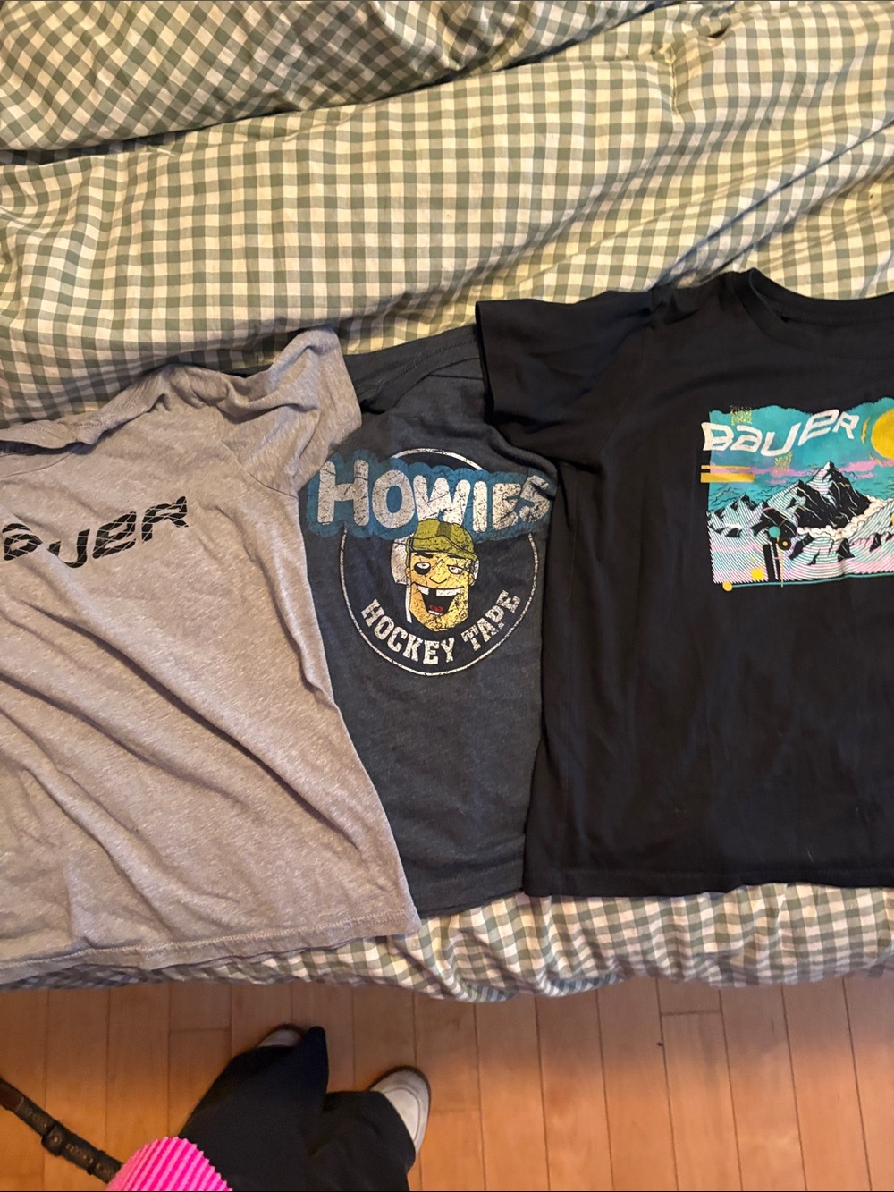 Bauer Black Graphic Tee with Colorful Mountain Hockey Print